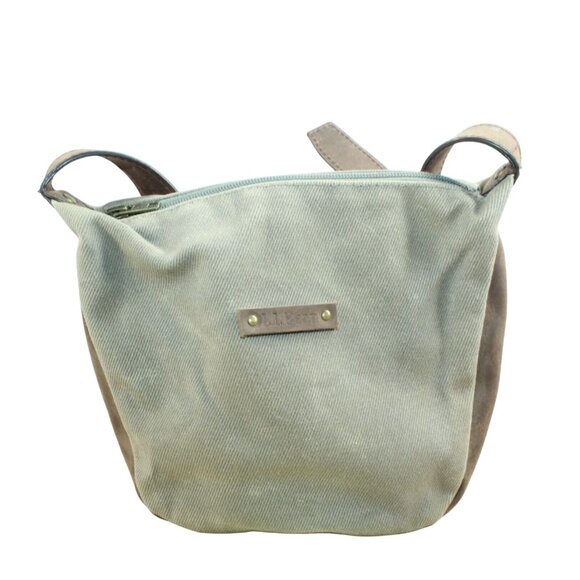 LL Bean Waxed Canvas Crossbody Bag Rugged Brown Small - Picture 1 of 10